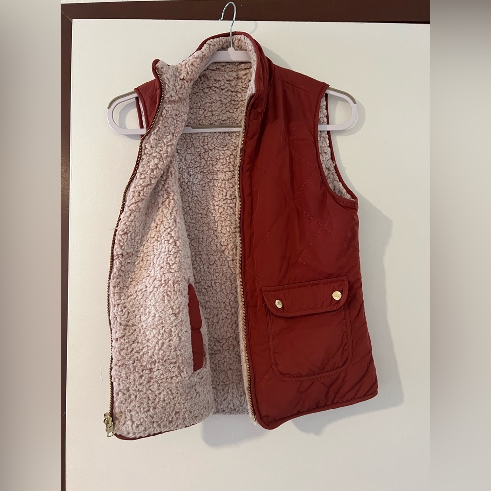 Sherpa vest pink